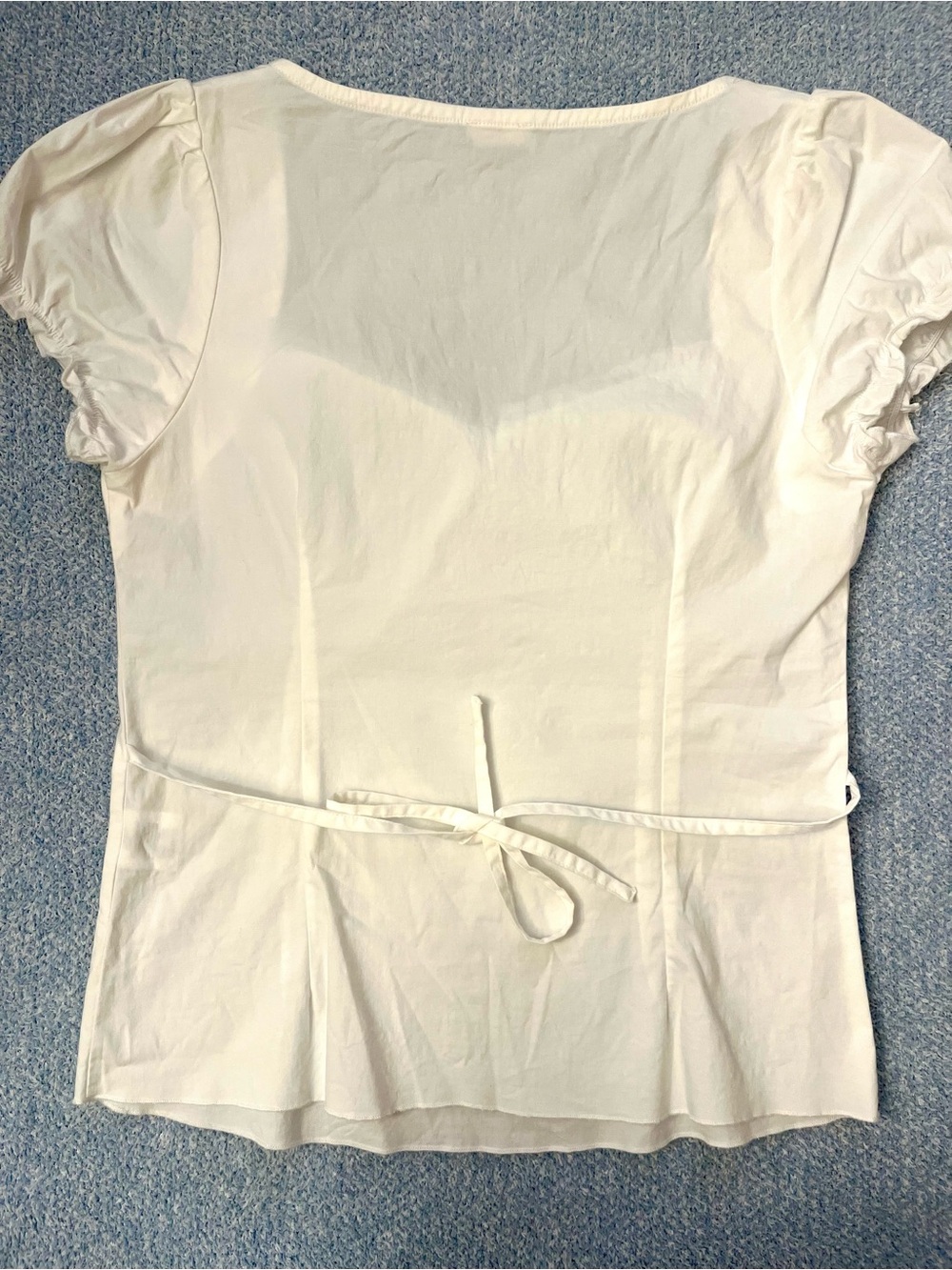 John Galt White Puff Sleeve Top - Picture 11 of 14